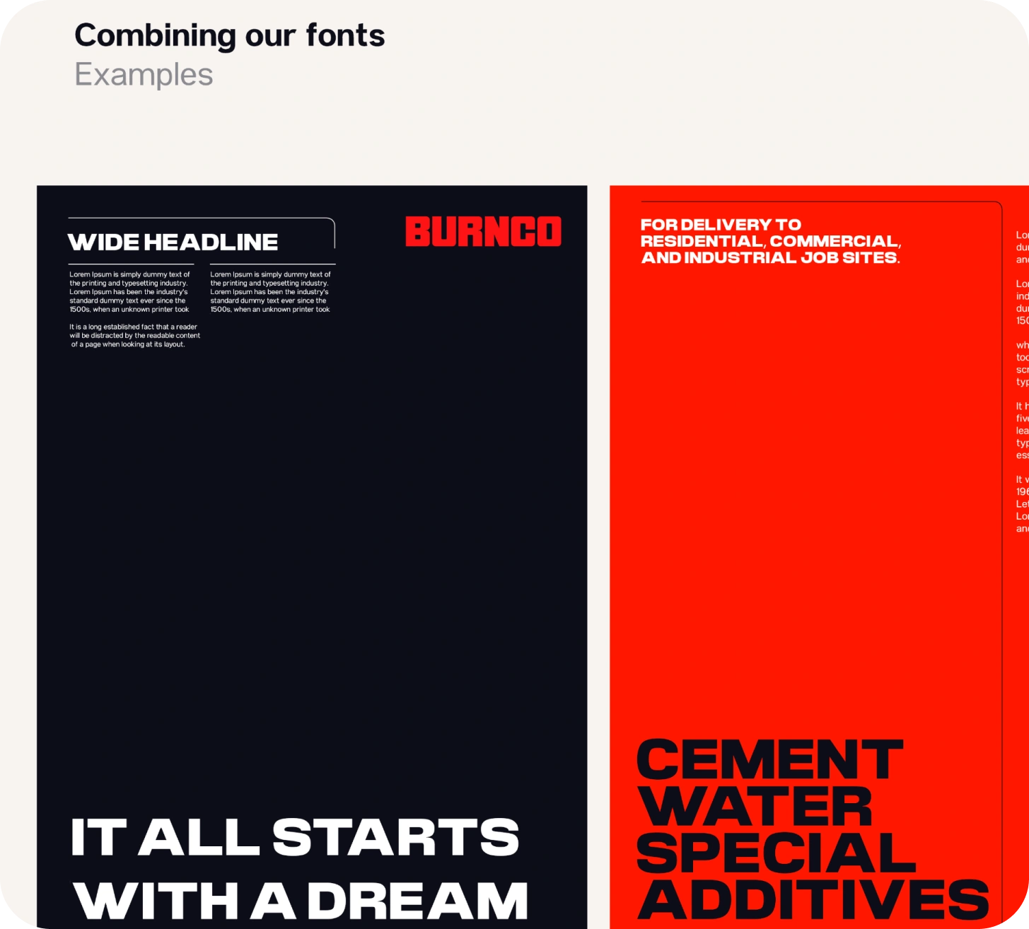 BURNCO brand applications — 4